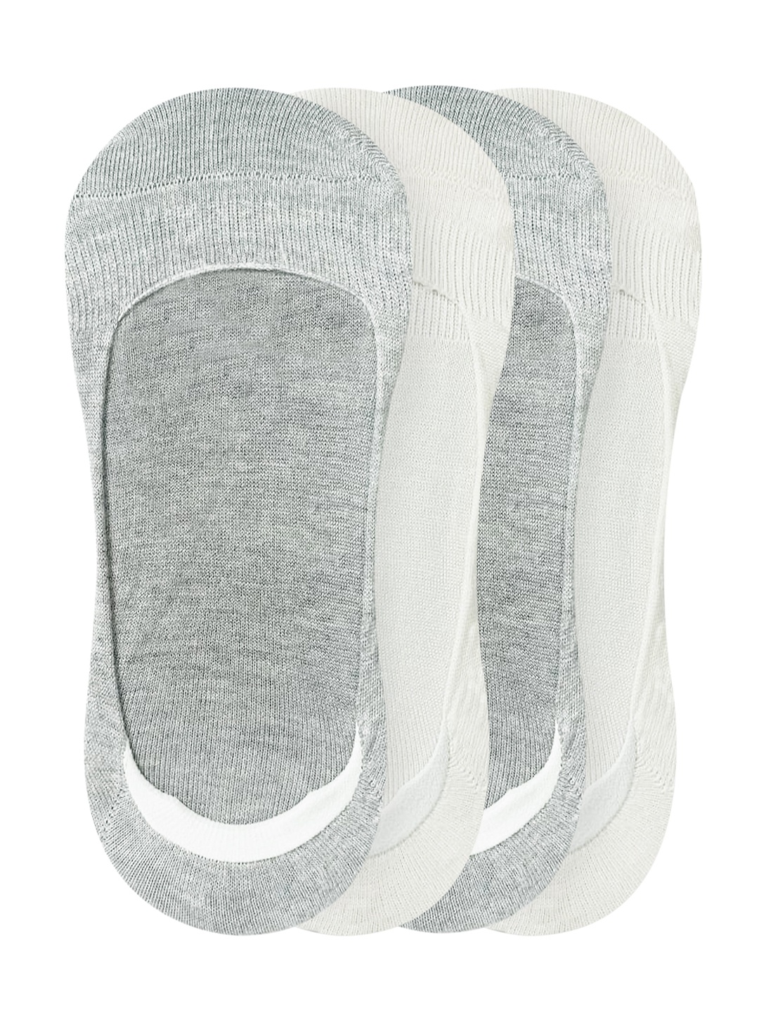 

Heelium Women Pack of 4 Odour Free Breathable Low Cut Bamboo Shoe Liners, Grey
