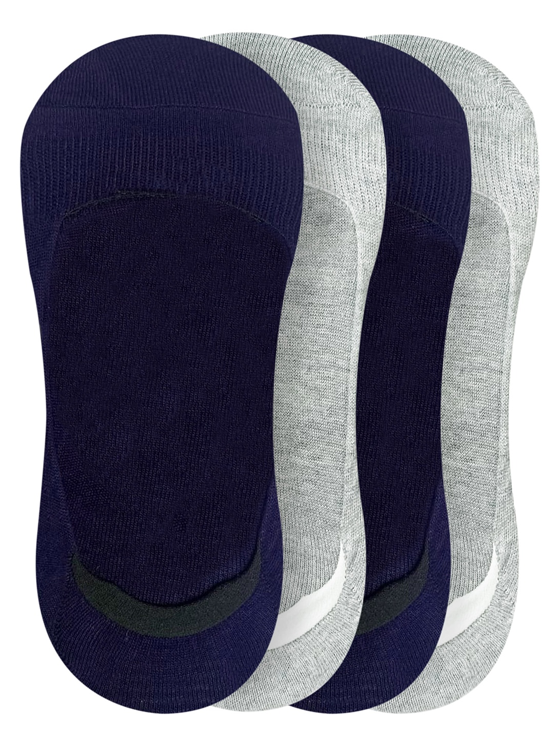 

Heelium Women Pack Of 4 Odour Free Breathable Low Cut Bamboo No Show Socks, Grey