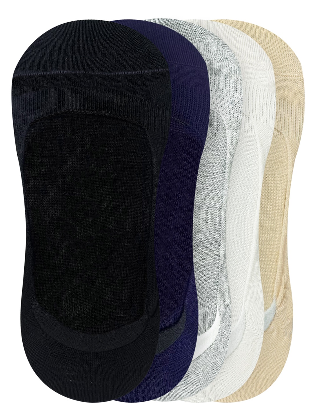 

Heelium Women Pack Of 5 Odour Free Breathable Low Cut Bamboo No Show Socks, Black