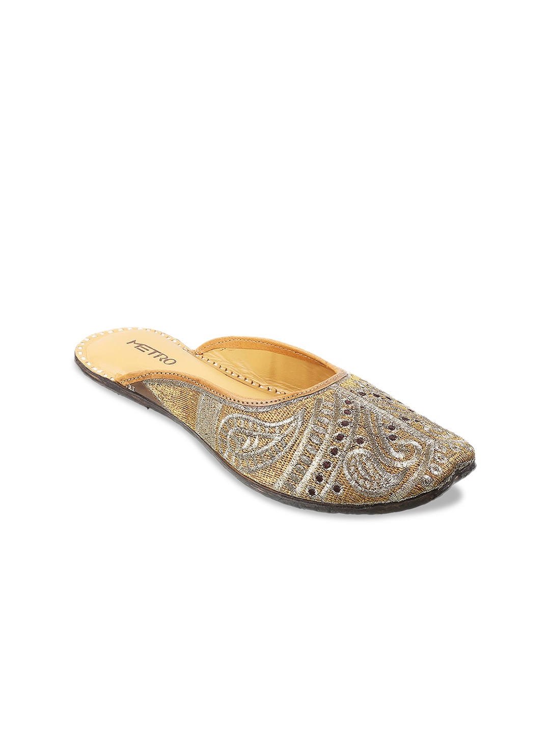 

Metro Women Gold-Toned Ballerinas Flats