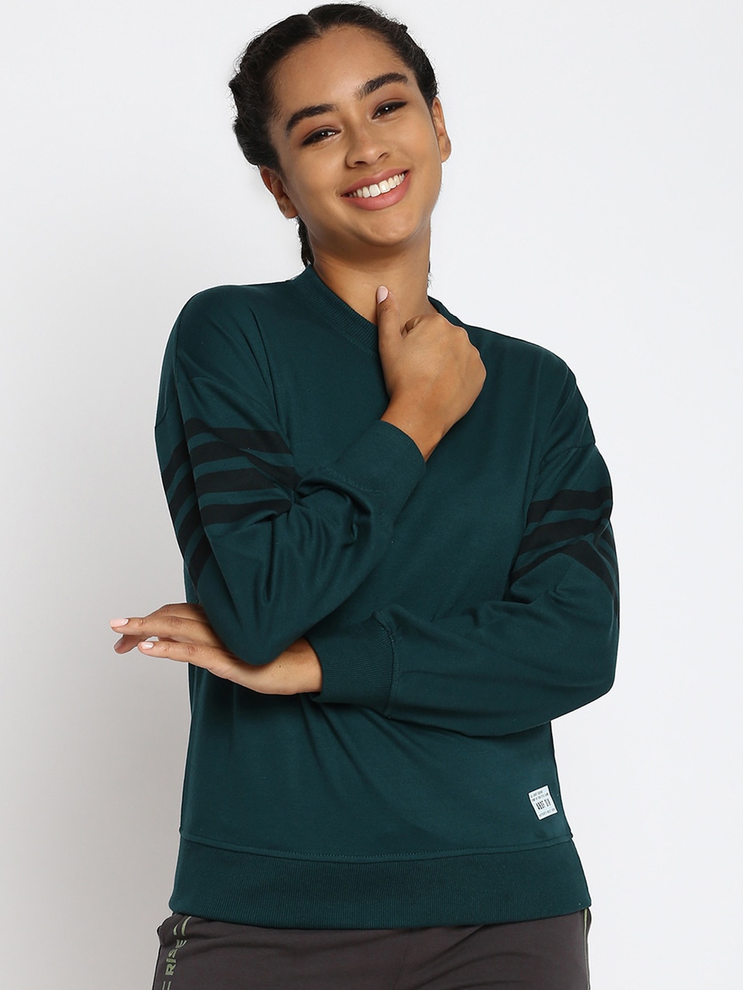 

abof Women Green Sweatshirt
