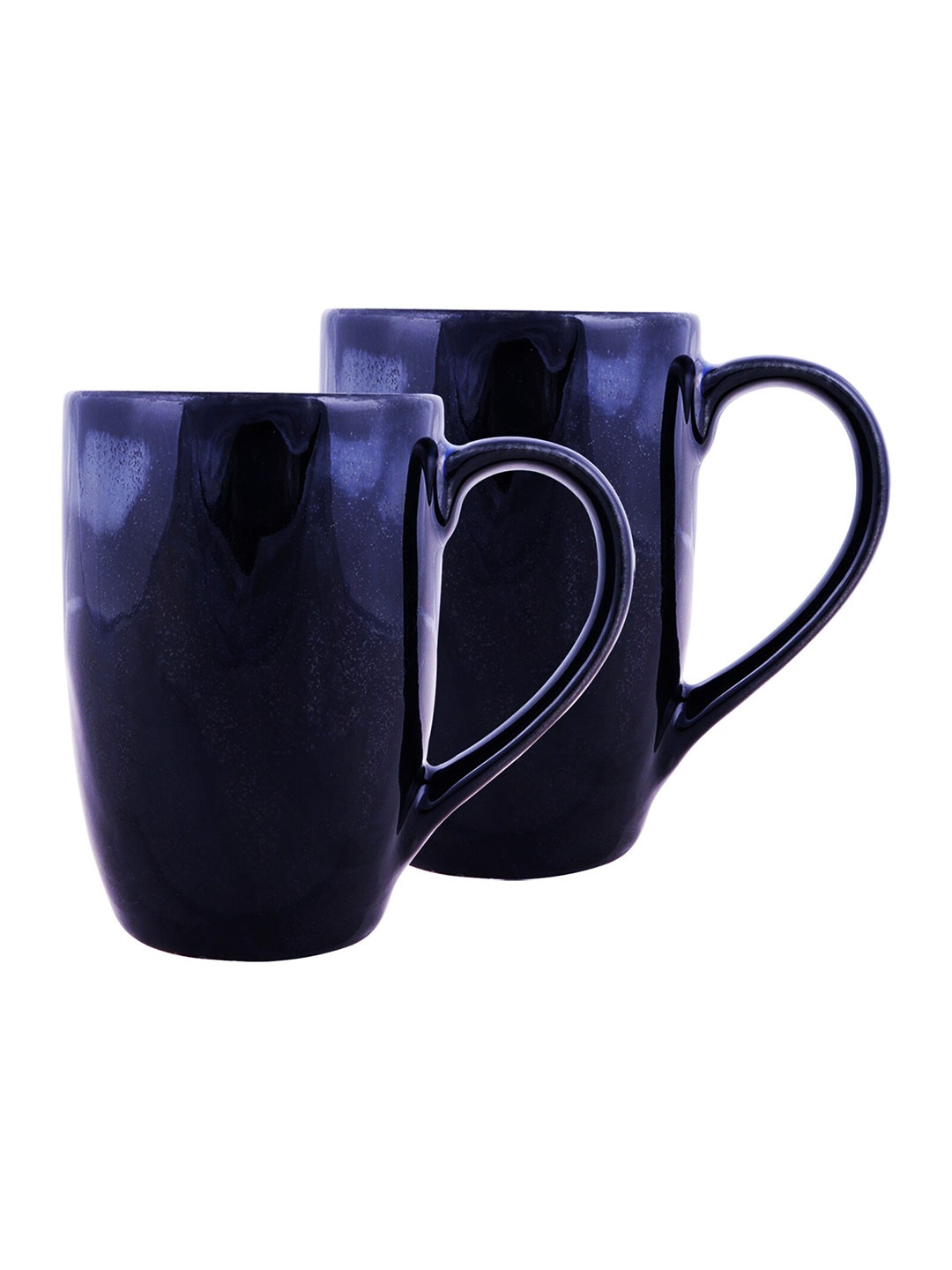 

Homesake Black & Blue Handcrafted Solid Ceramic Glossy Mugs Set of Cups and Mugs