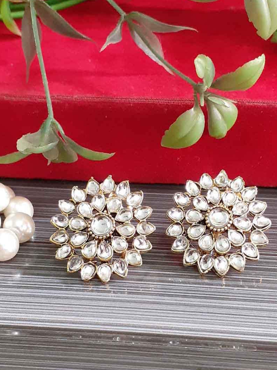 

RICH AND FAMOUS Gold-Toned Contemporary Drop Earrings