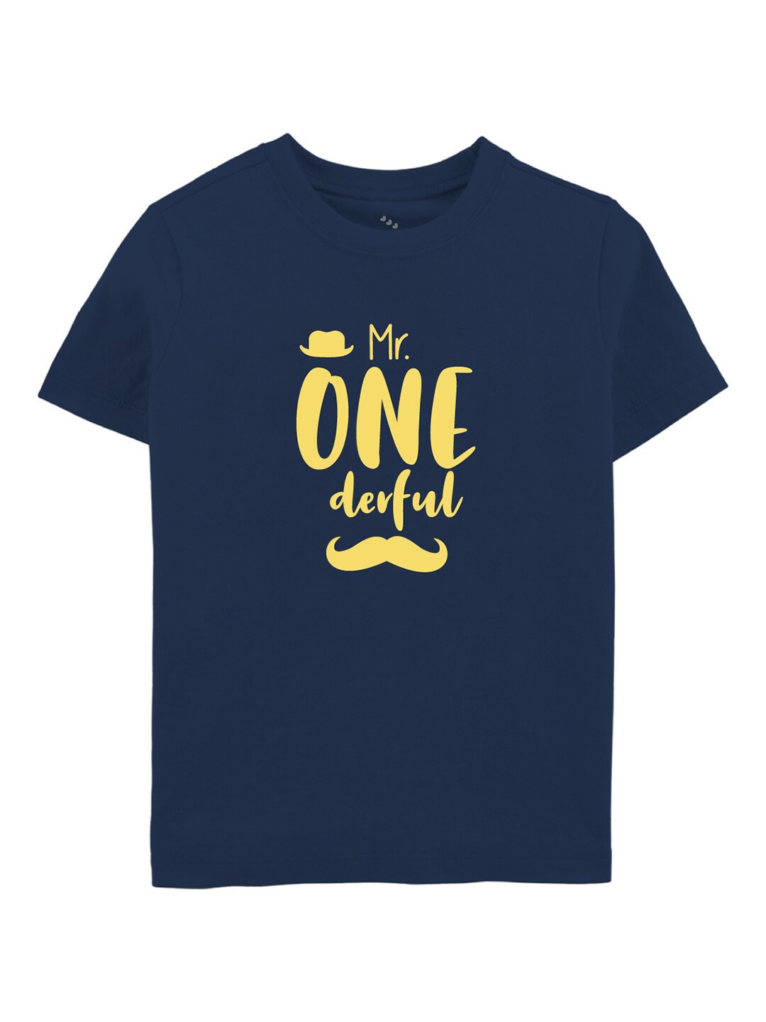

Zeezeezoo Kids Mr Onederful Birthday Printed T-shirt, Navy blue