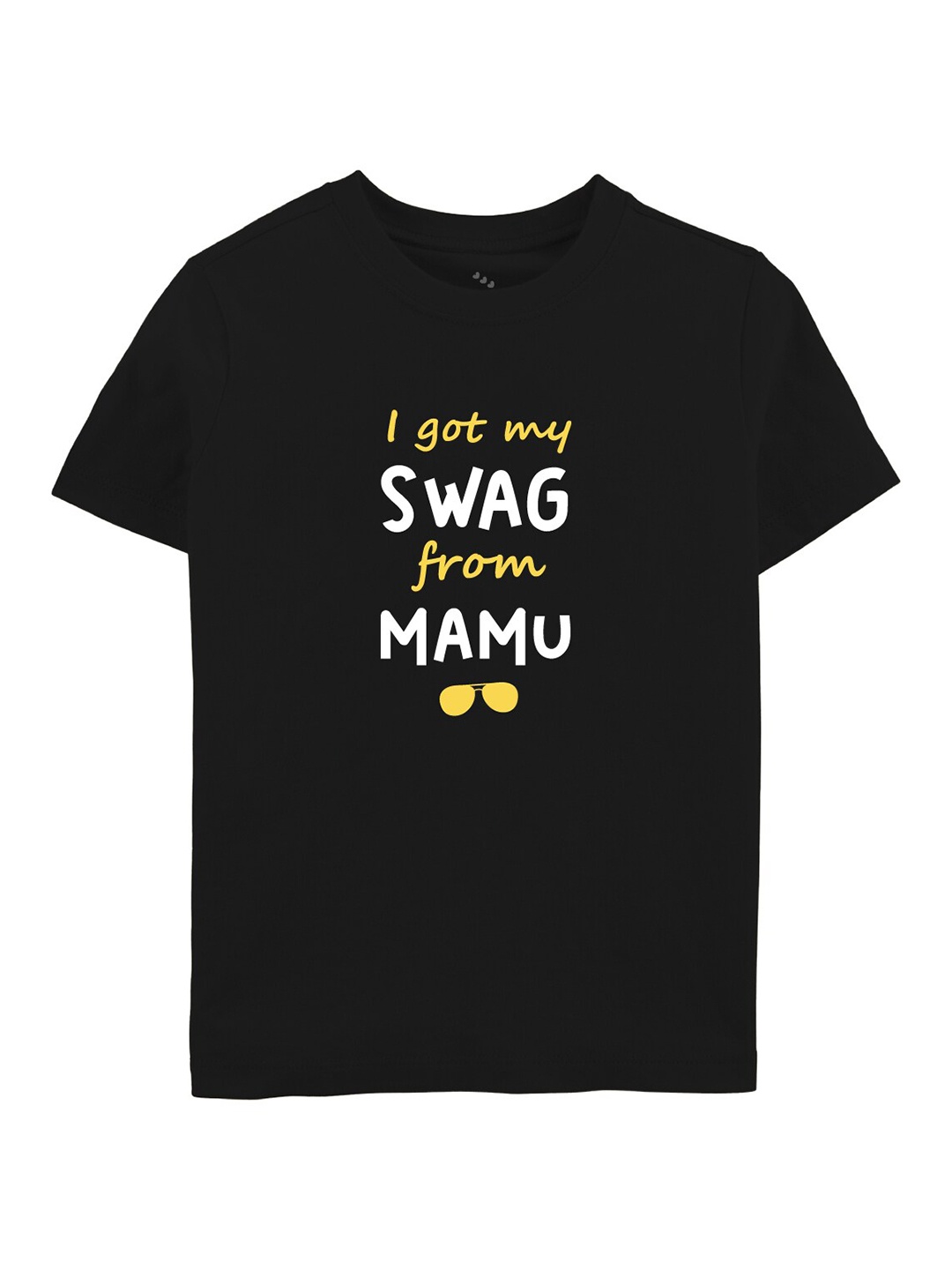 

Zeezeezoo Kids Black Swaag from Mamu Printed Pure Cotton T-shirt