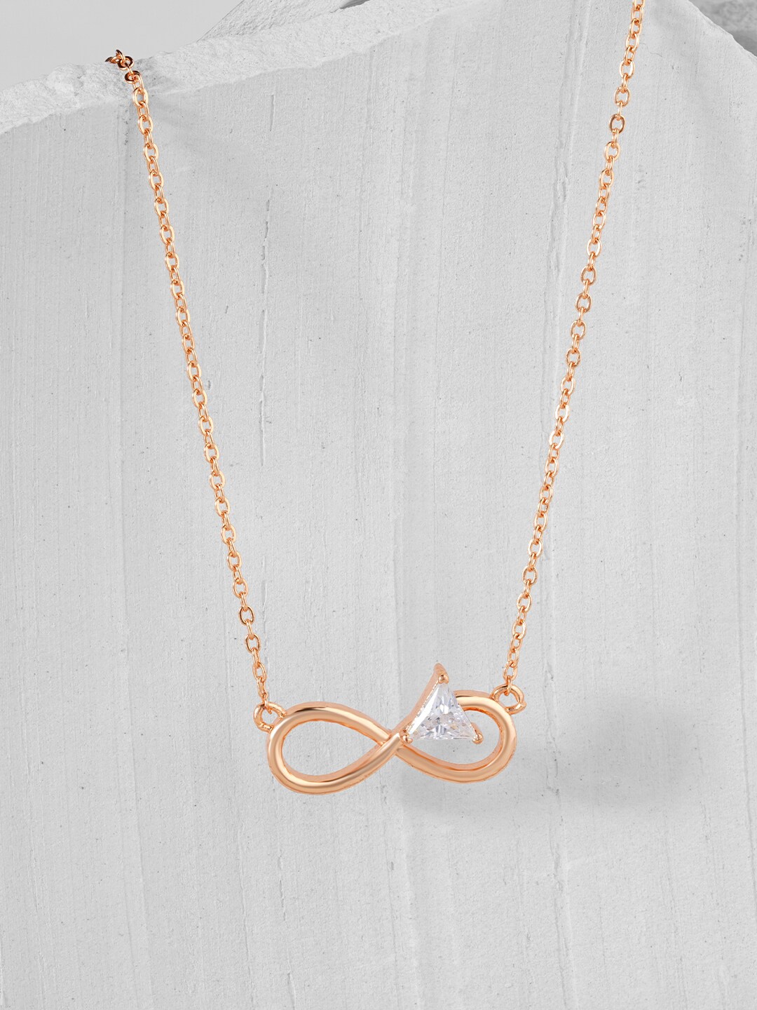 

MINUTIAE Rose Gold & White Brass Rose Gold-Plated Handcrafted Necklace