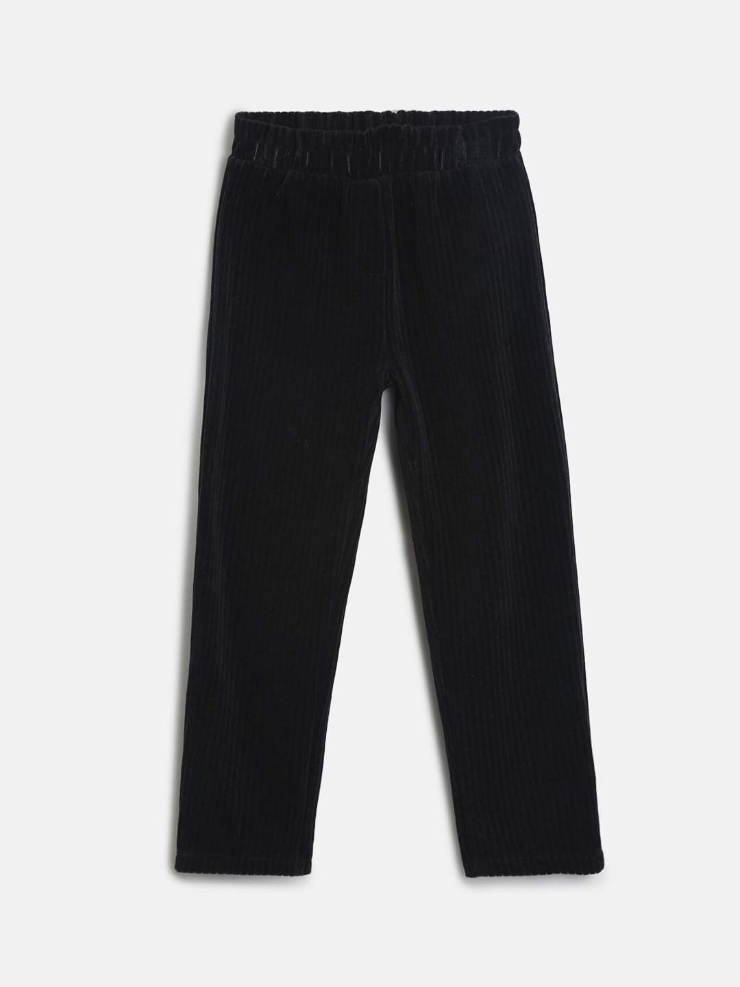 

MINI KLUB Girls Black Solid Track Pants