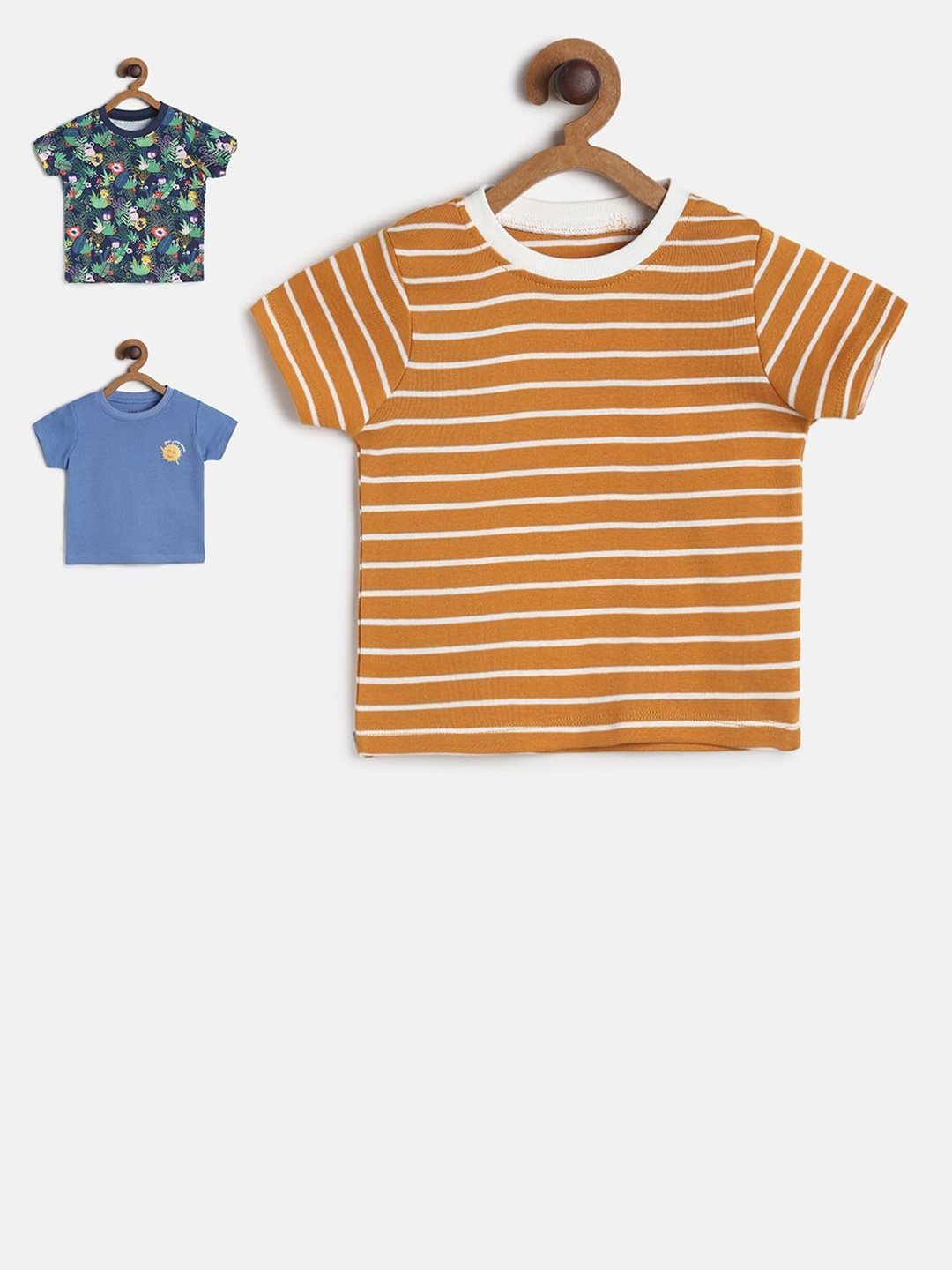 

MINI KLUB Boys Multicoloured 3 Striped T-shirt, Multi