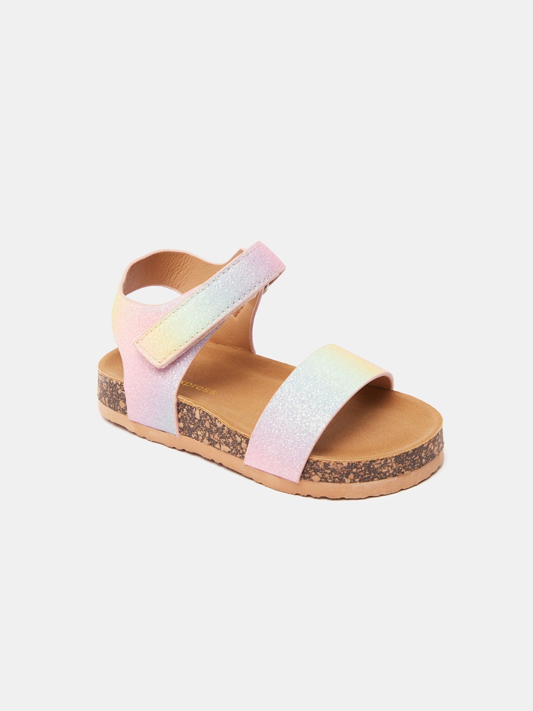 

shoexpress Girls Pink Colourblocked Open Toe Flats