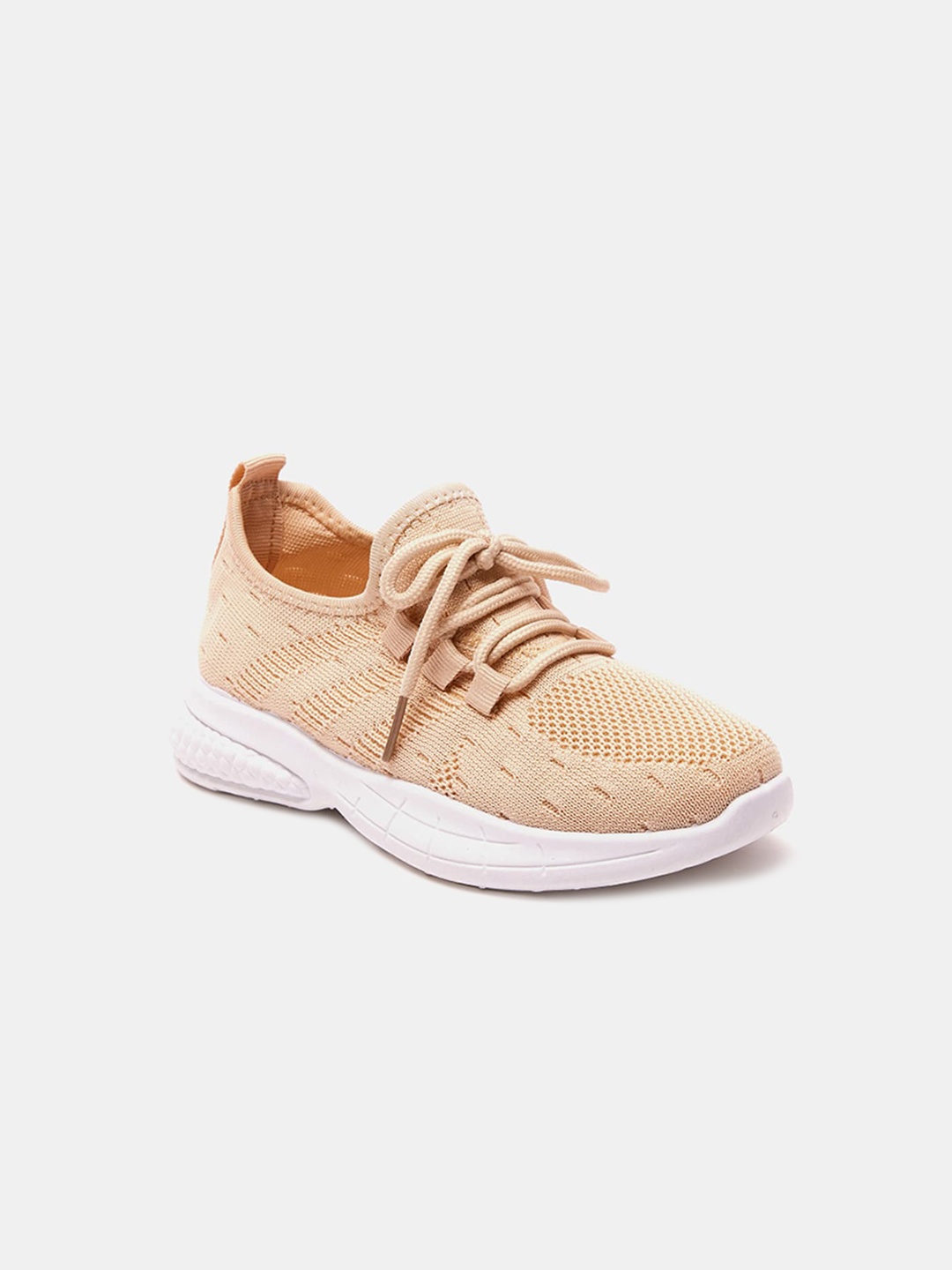 

shoexpress Girls Beige Woven Design Sneakers