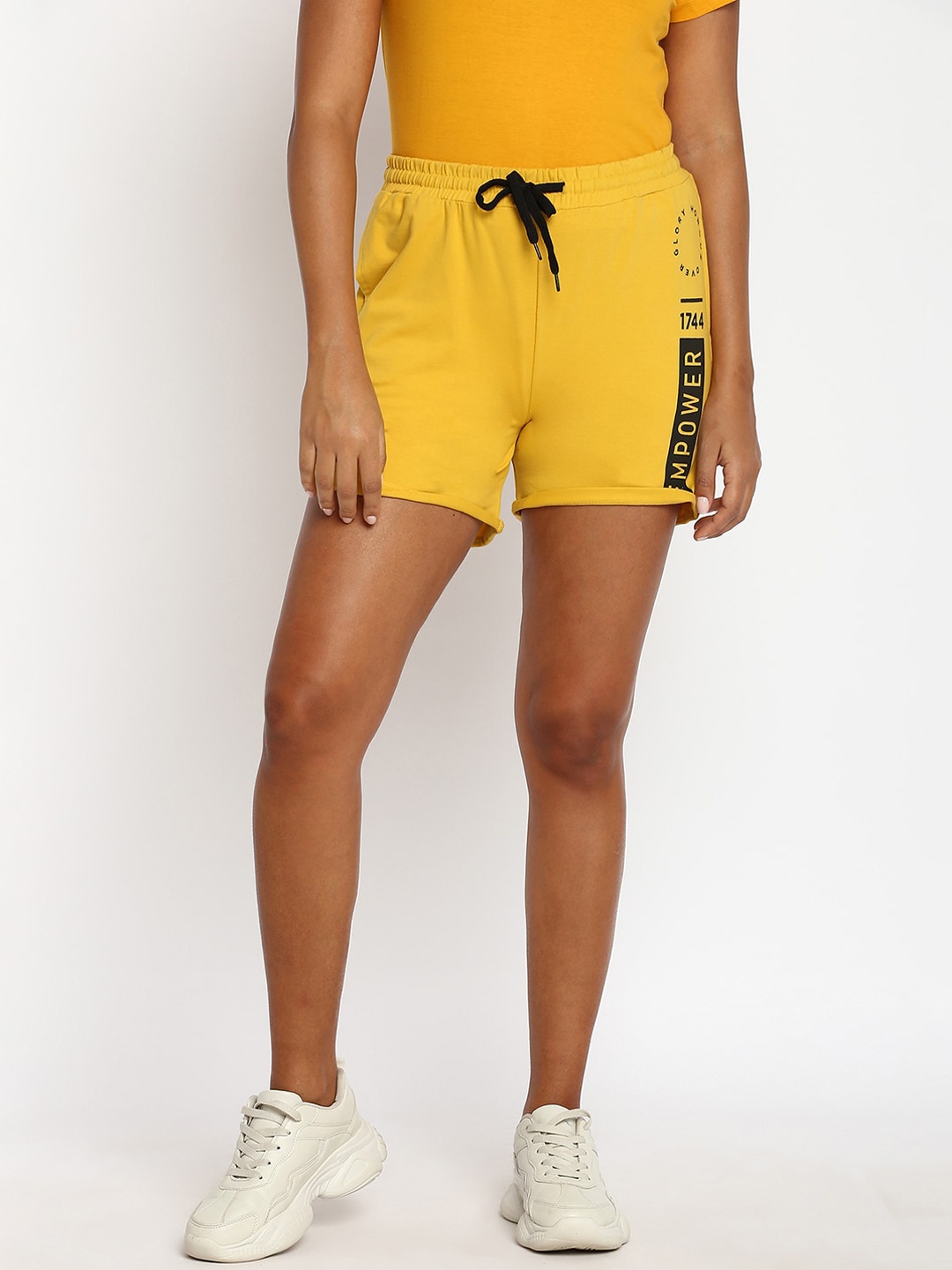 

abof Women Yellow Shorts