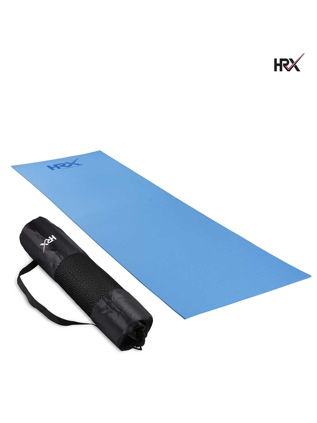 

HRX By Hrithik Roshan Blue Anti Skid Superior EVA Yoga Mat with Bag 6 mm