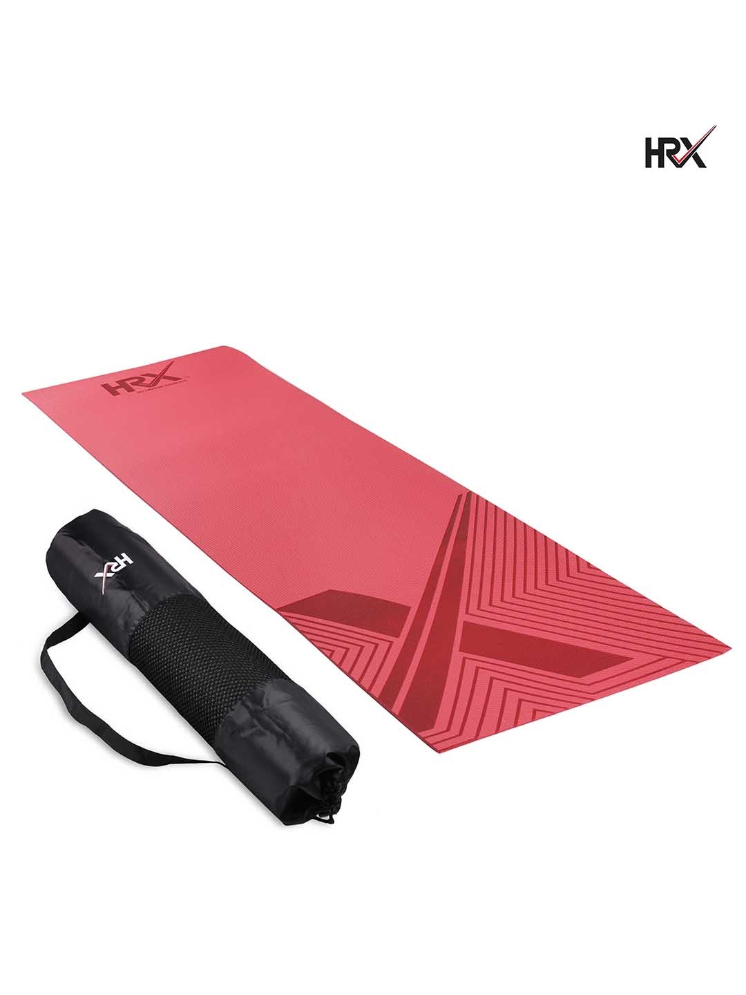 

HRX By Hrithik Roshan Red Anti Skid EVA EVA Designer Yoga Mat with Bag 6 mm
