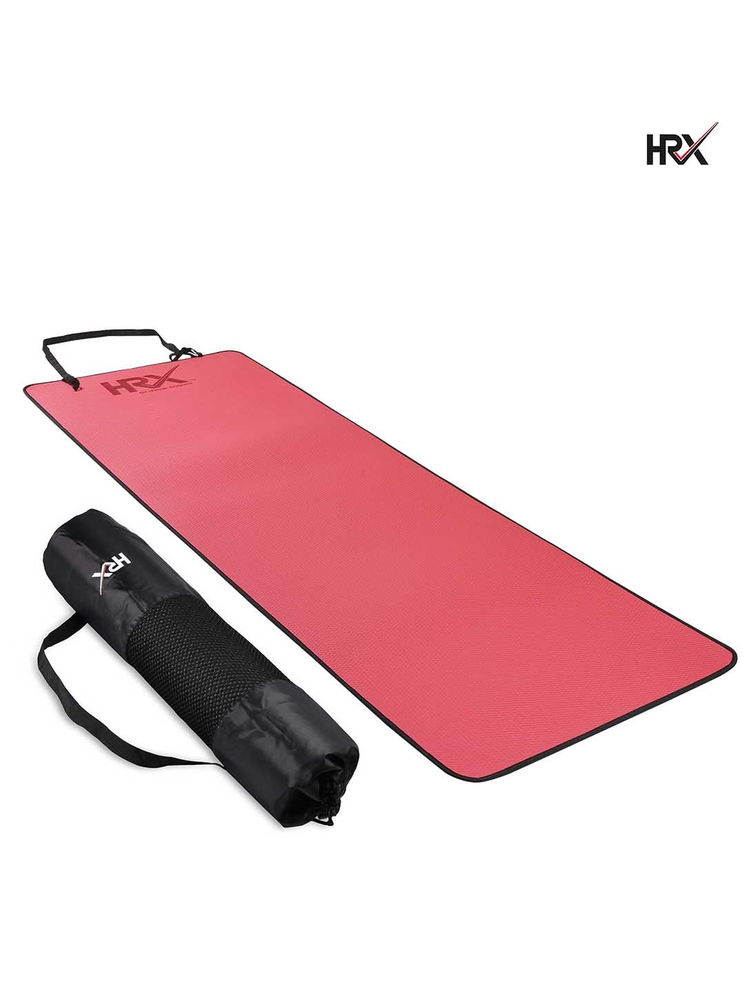 

HRX by Hrithik Roshan 6 mm Textured Dual Tone Anti Skid Superior Yoga Mat with Bag, Coral