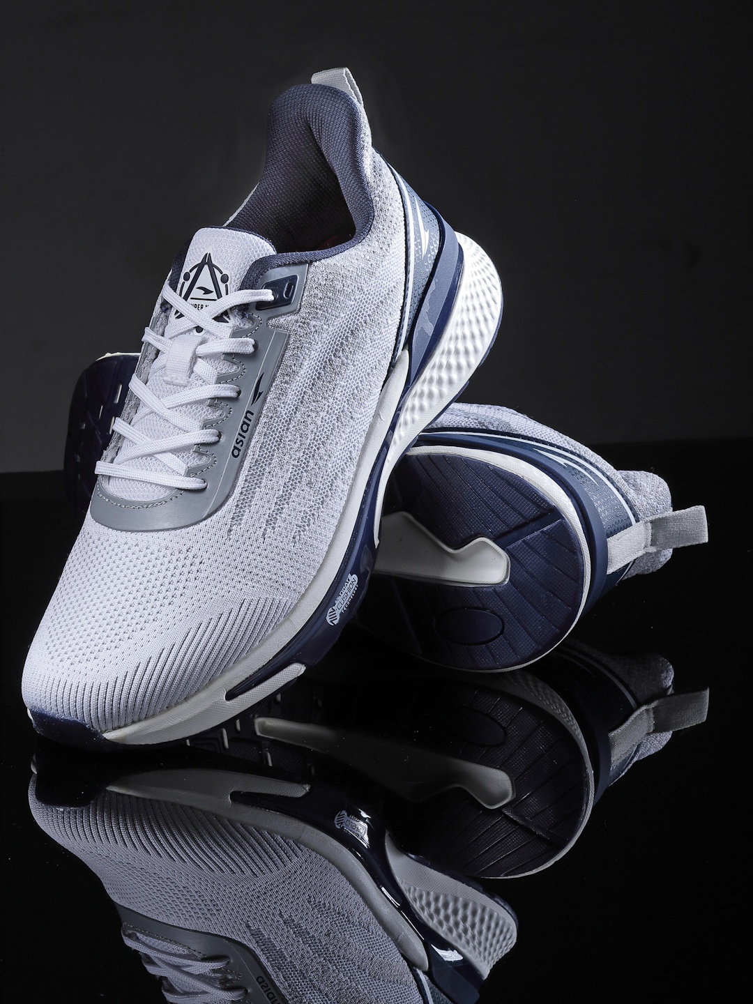 

ASIAN Men White Mesh Running Non-Marking Shoes