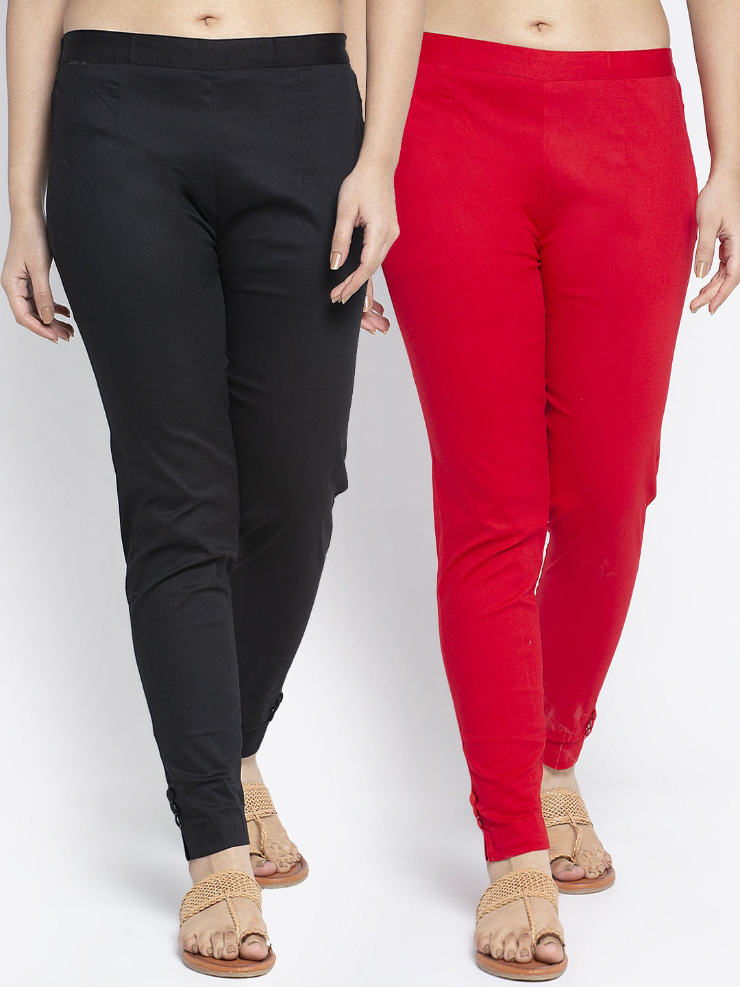 

GRACIT Women Black Smart Slim Fit Trousers