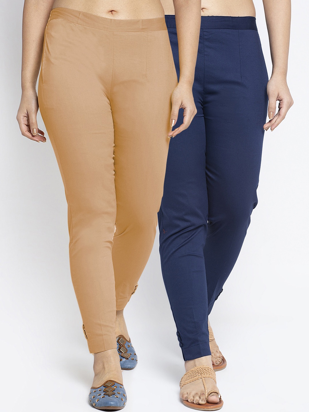 

GRACIT Women Beige Smart Slim Fit Trousers