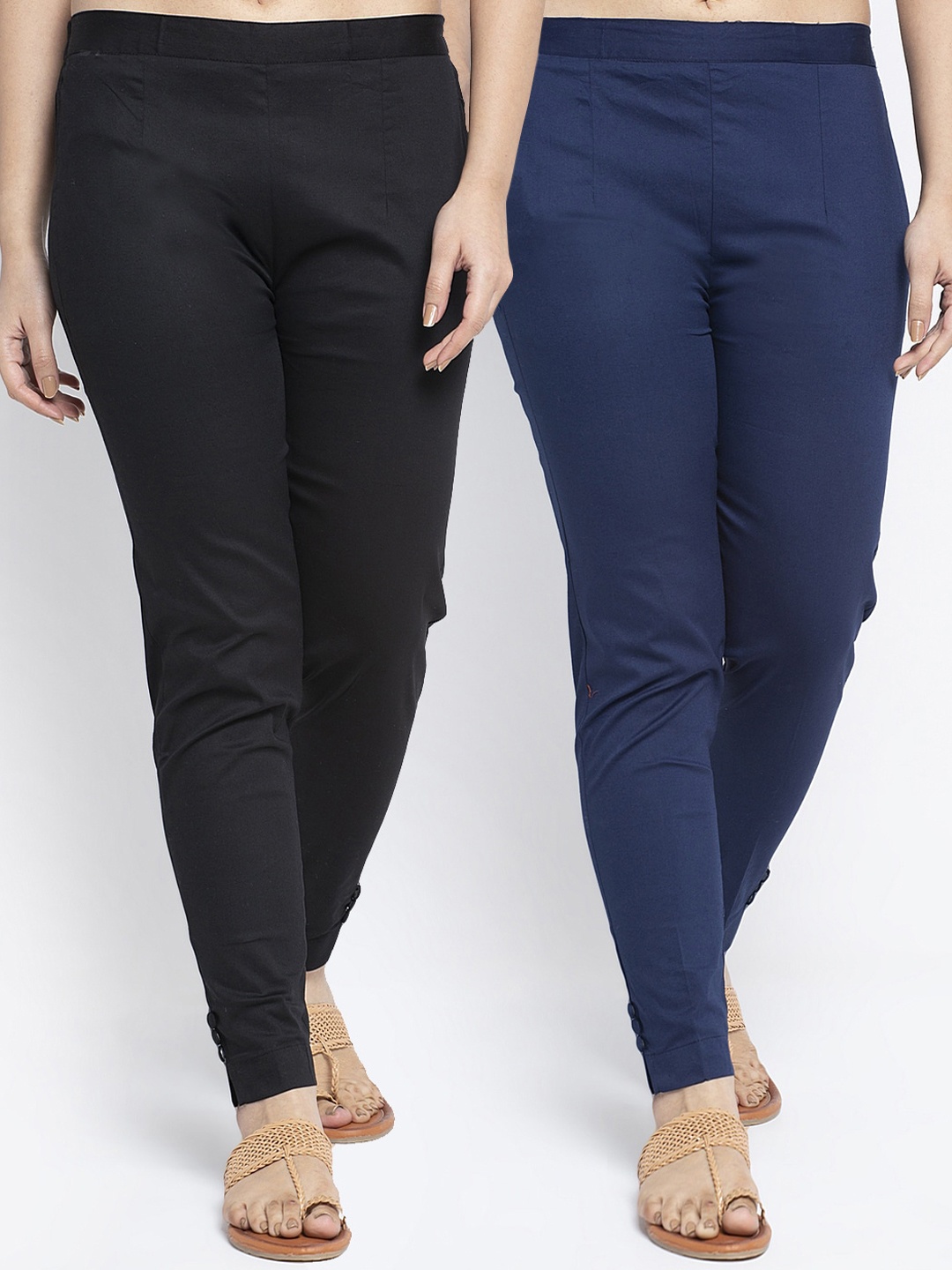 

GRACIT Women Black Smart Slim Fit Trousers