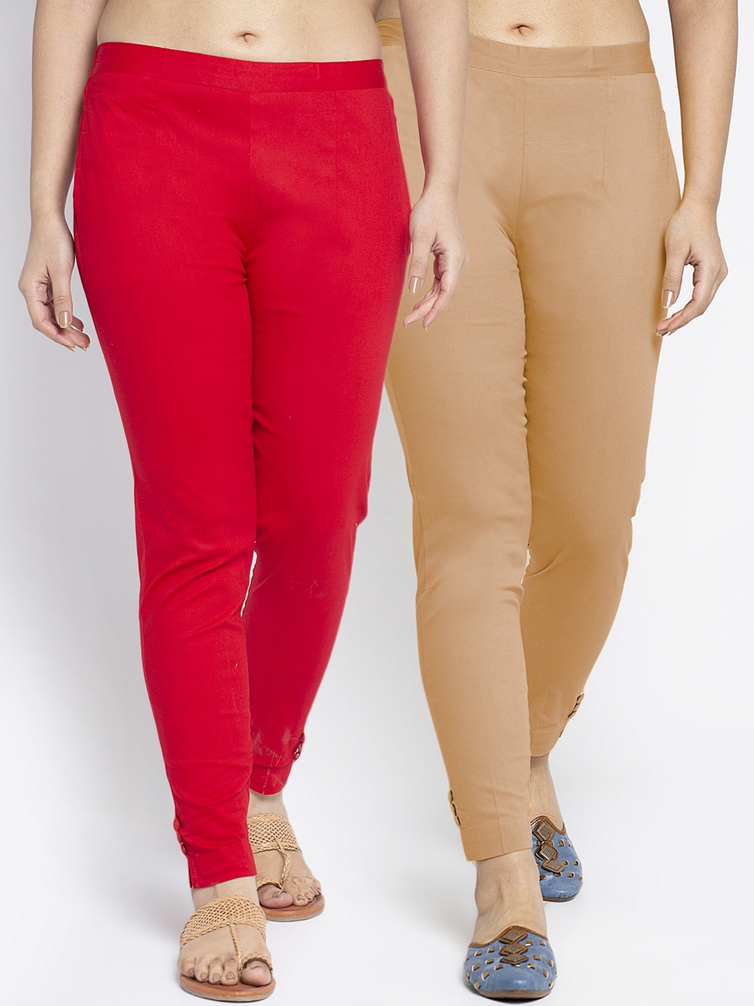 

GRACIT Women Red Smart Slim Fit Trousers