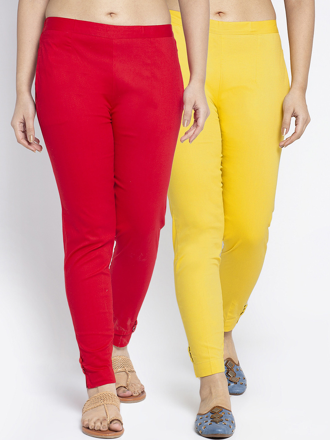 

GRACIT Women Red Smart Slim Fit Trousers