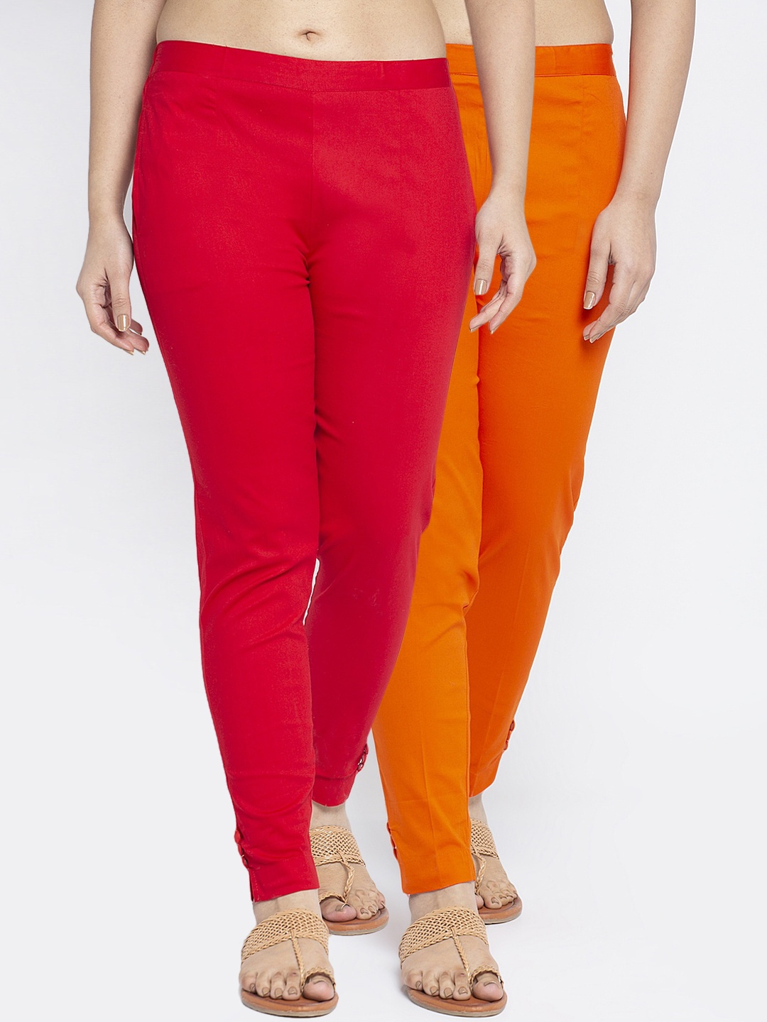 

GRACIT Women Red Smart Slim Fit Trousers