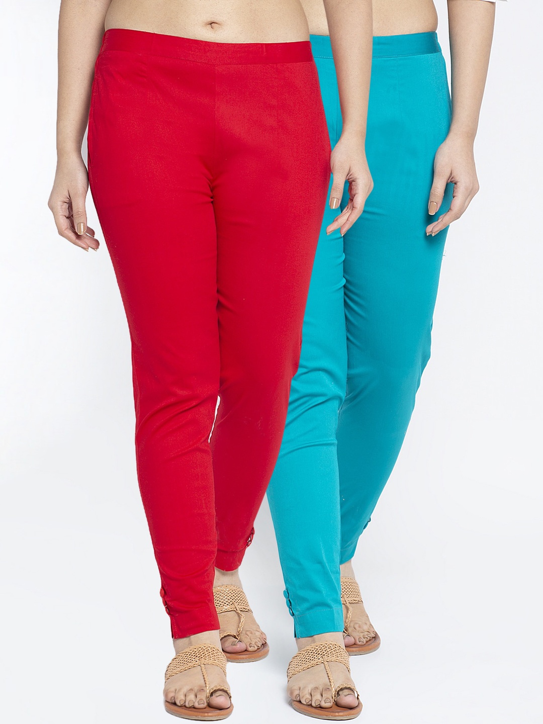 

GRACIT Women Red Smart Slim Fit Trousers