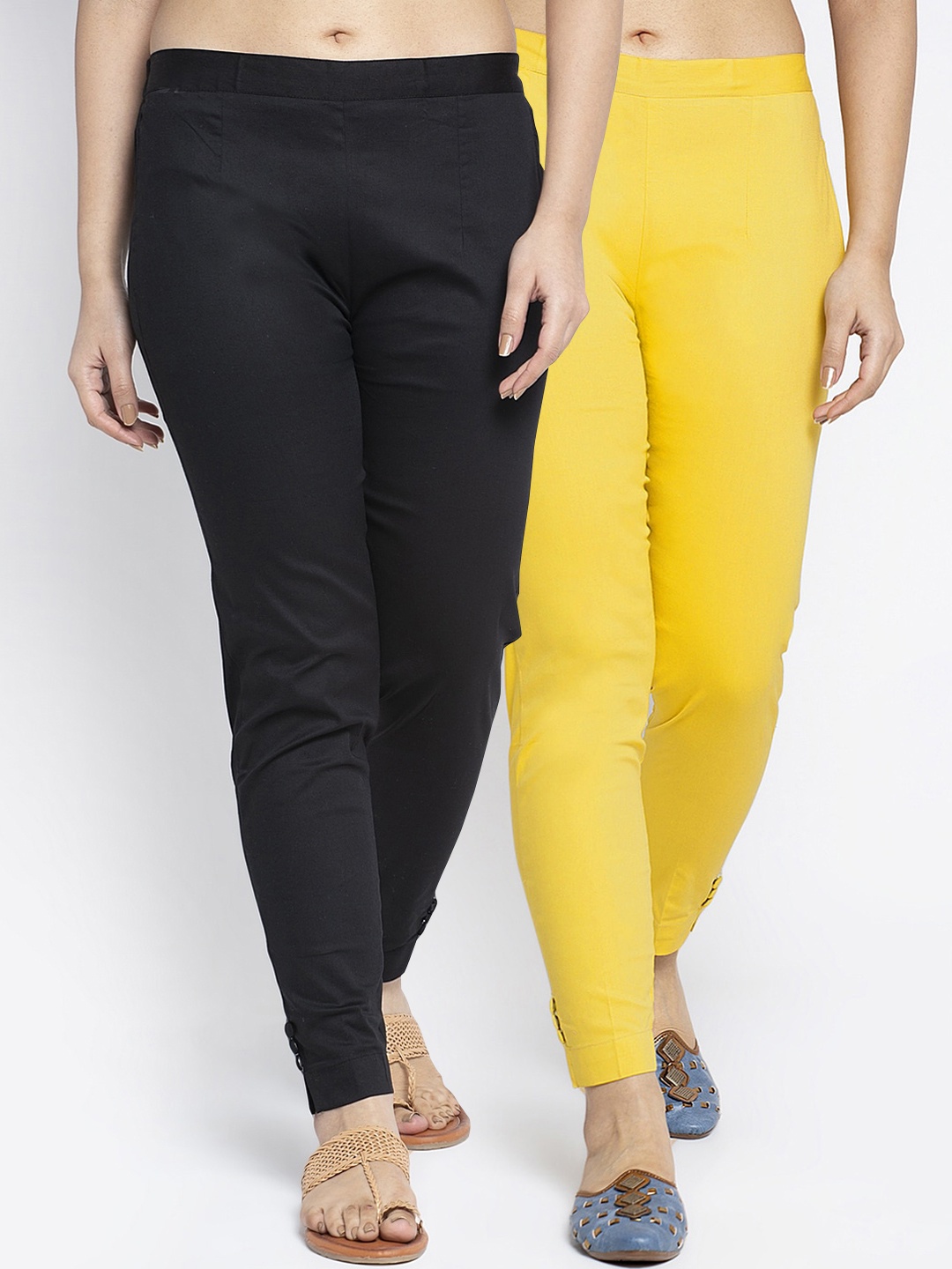 

GRACIT Women Black Smart Slim Fit Trousers