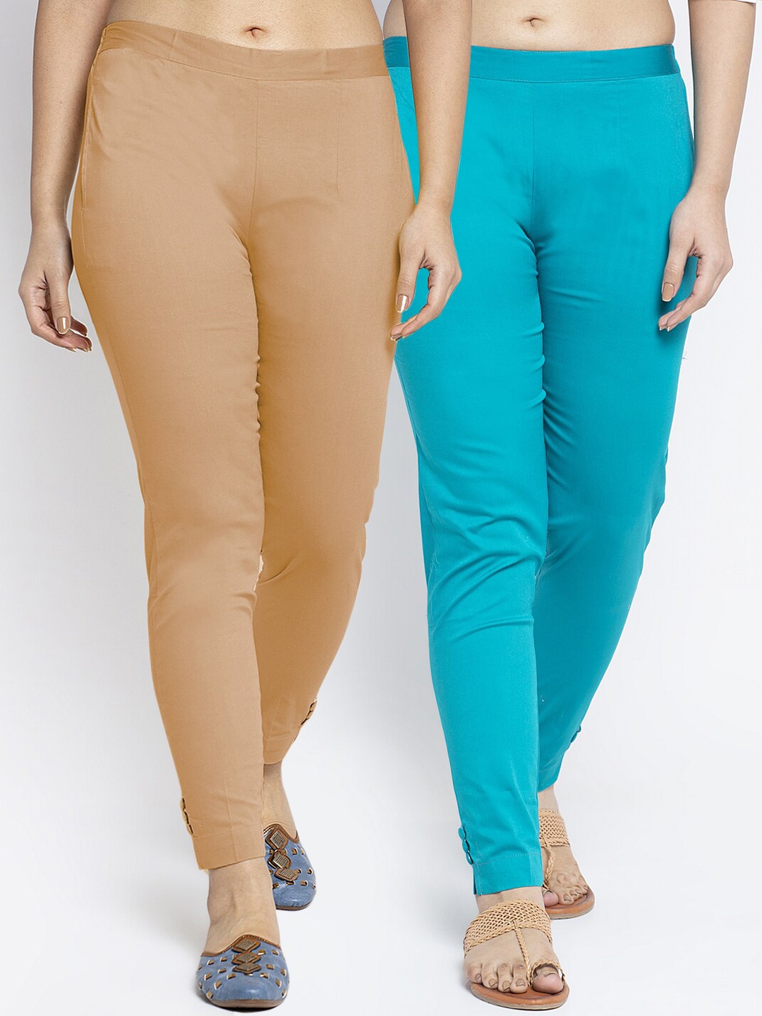 

GRACIT Women Beige Smart Slim Fit Trousers