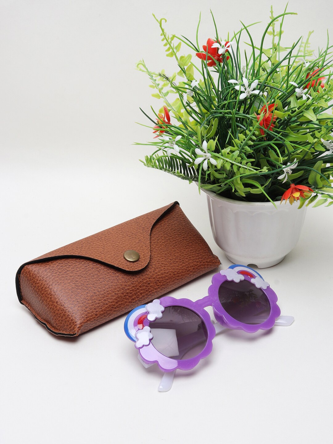 

FROGGY Unisex Kids Grey Lens & Purple Round Sunglasses with UV Protected Lens FG-3009