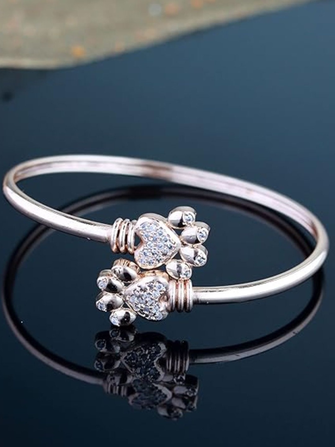 

I Jewels Women Rose Gold-Plated Wraparound Bracelet