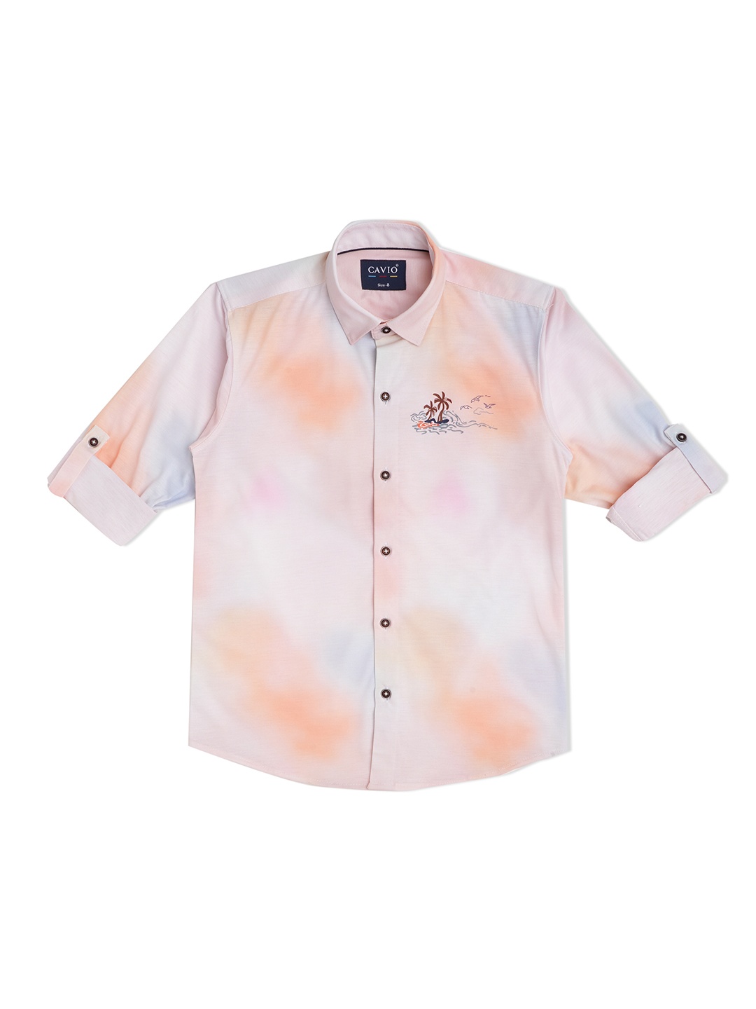 

CAVIO Boys White Printed Casual Shirt