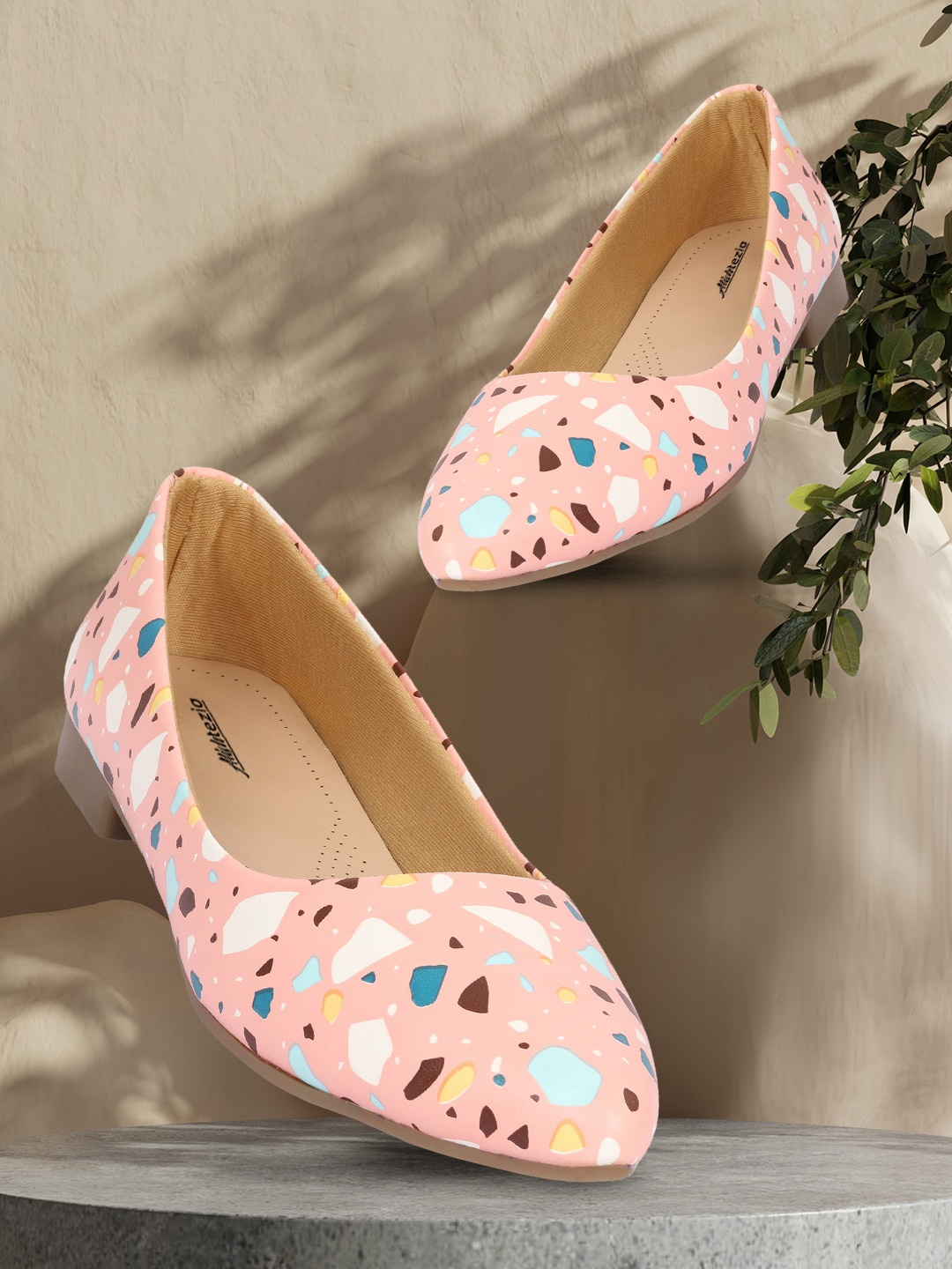 

Alishtezia Women Pink Printed Ballerinas Flats