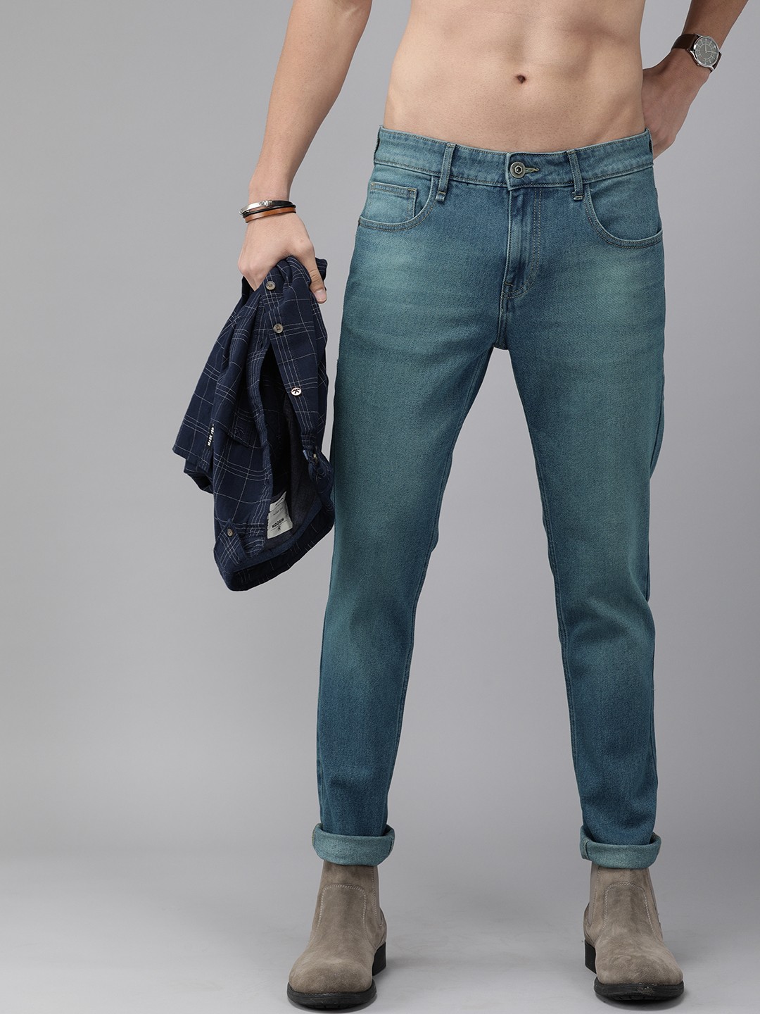 

Roadster Men Blue Slim Fit Light Fade Jeans