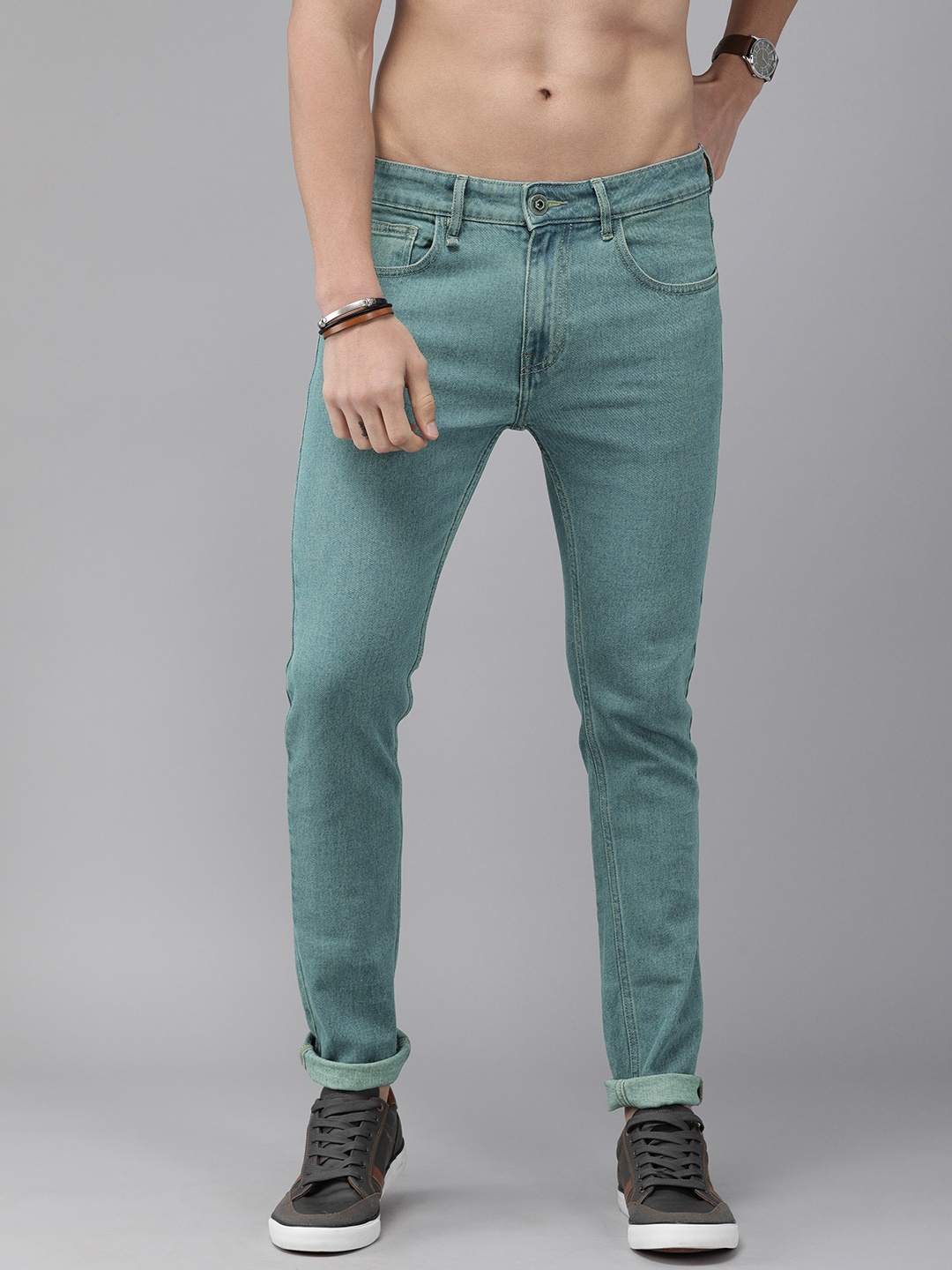 

Roadster Men Green Skinny Fit Jeans