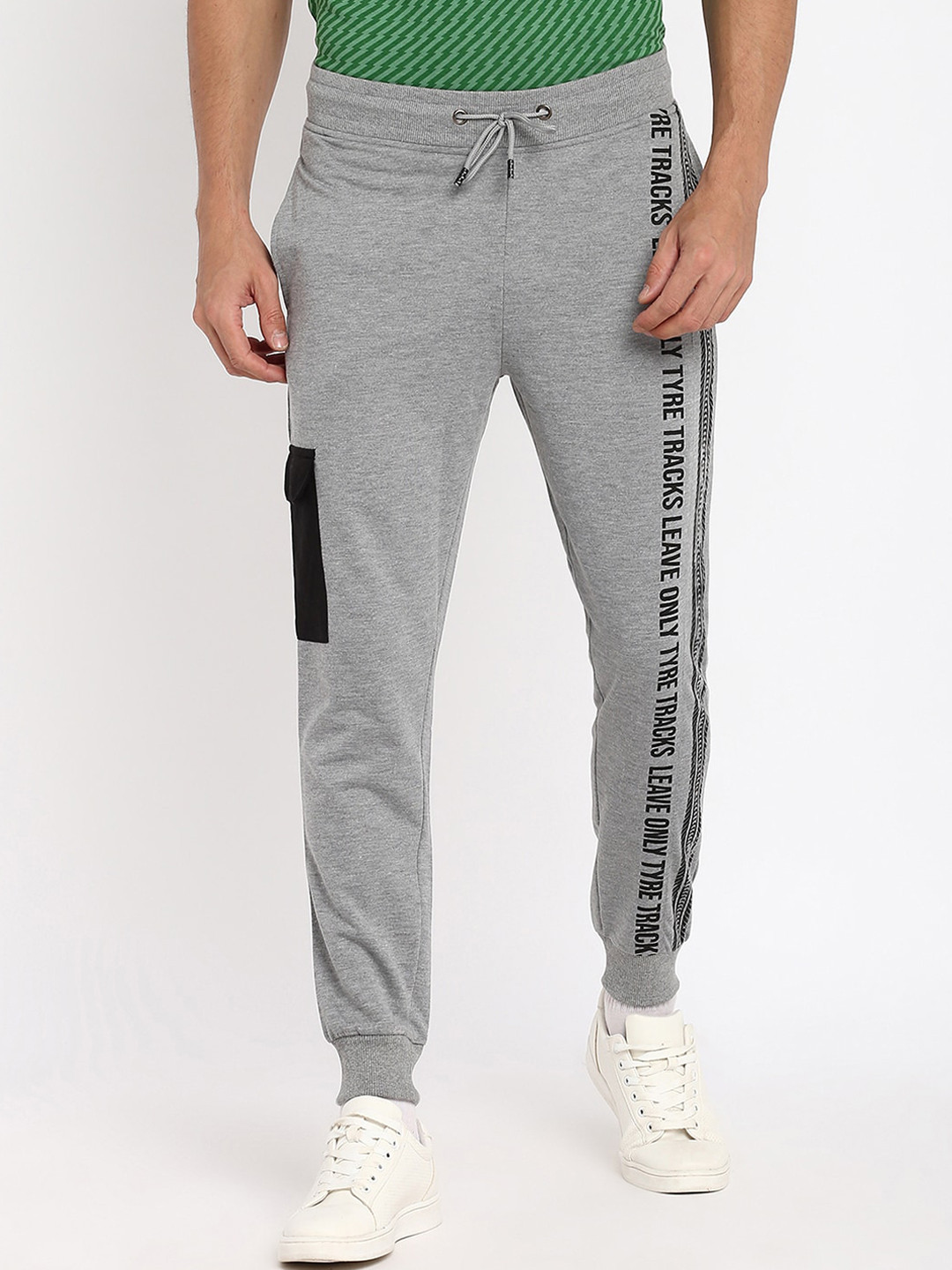 

abof Men Grey Joggers Trousers