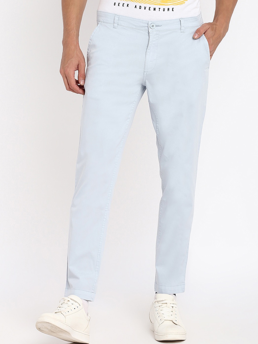 

abof Men Blue Trousers