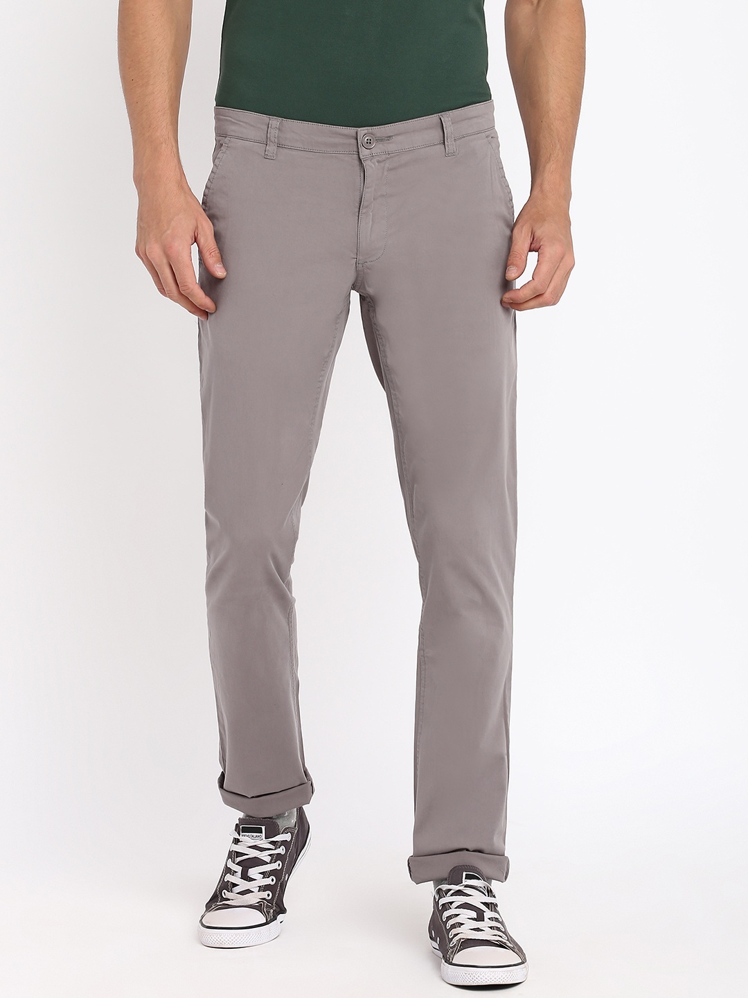 

abof Men Grey Trousers