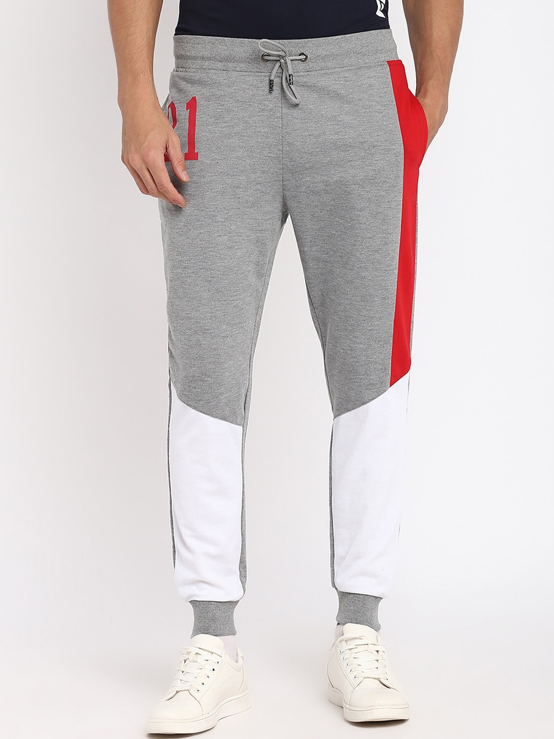 

abof Men Grey Joggers Trousers