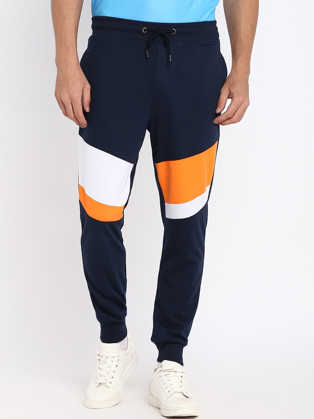 

abof Men Navy Blue Joggers Trousers