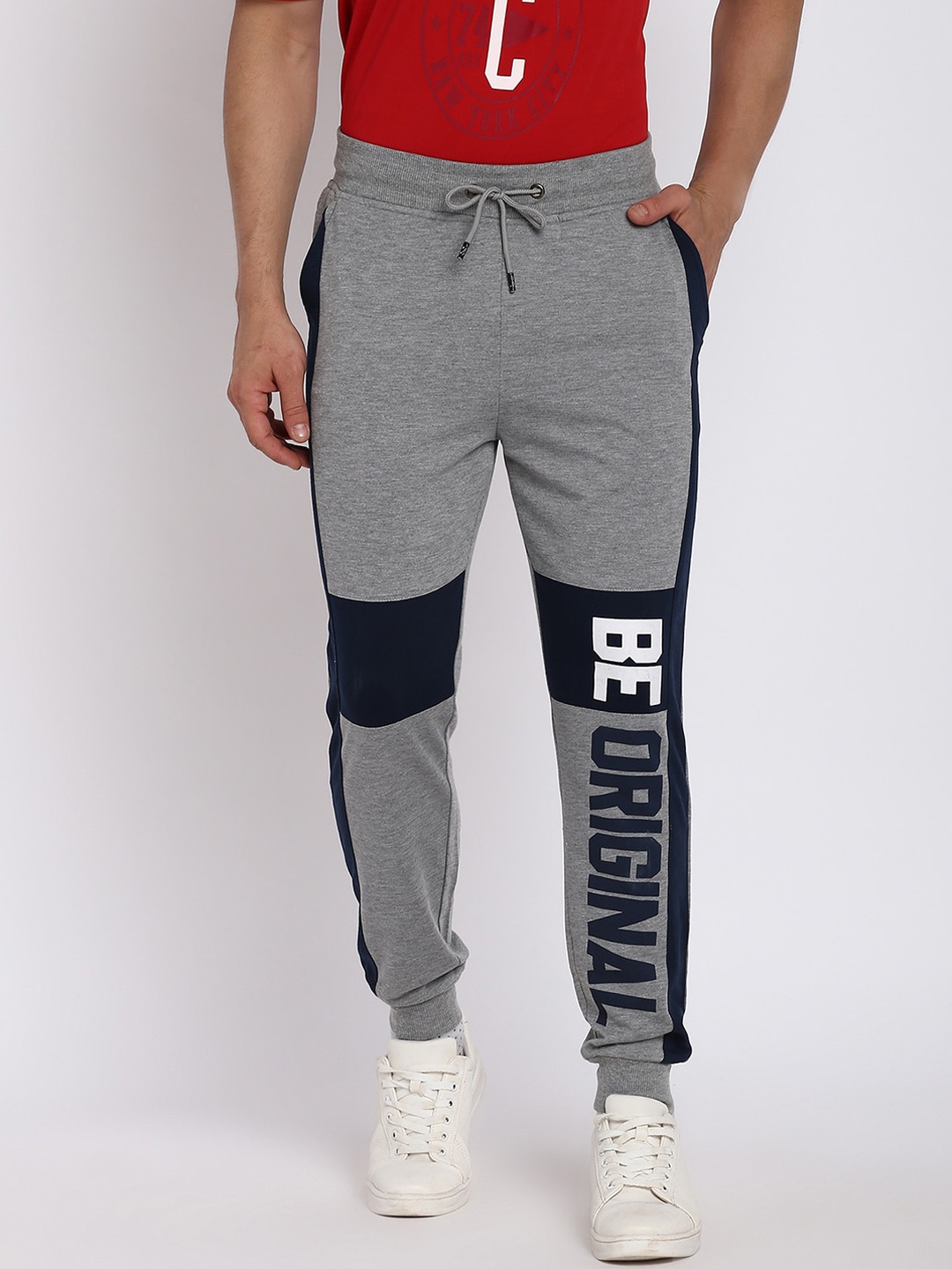 

abof Men Grey Joggers Trousers