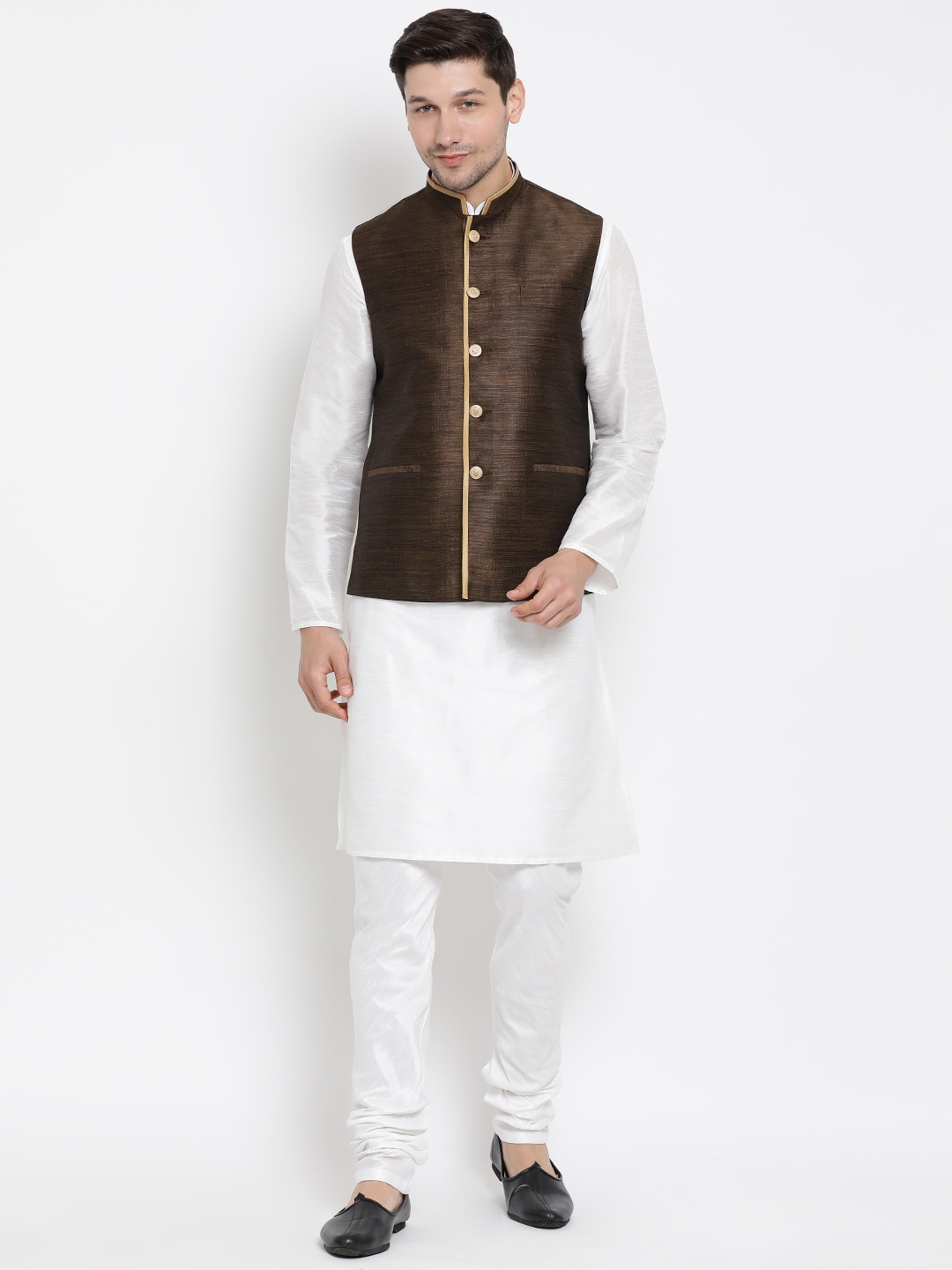

VASTRAMAY Men White Kurta with Pyjamas