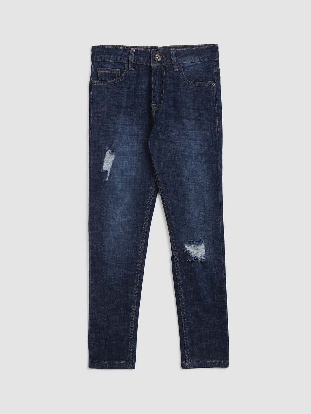 

abof Girls Blue Mildly Distressed Light Fade Jeans