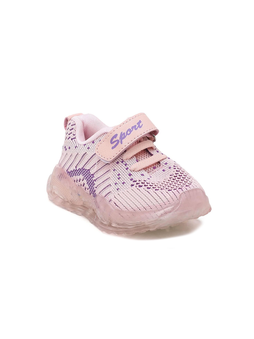 

Hopscotch Girls Pink Printed Slip-On Sneakers