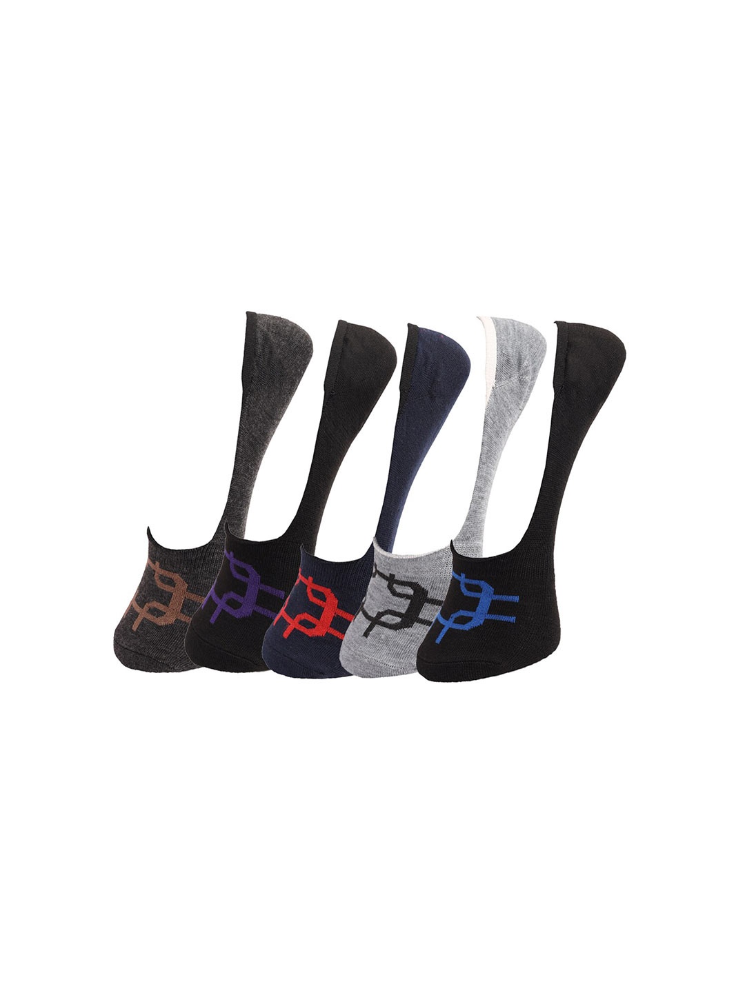 

Dollar Socks Men Pack of 5 Assorted Cotton Shoe Liners