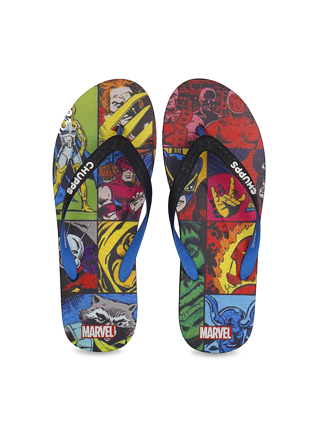

CHUPPS Women Blue & Green Printed Rubber Sustainable Thong Flip-Flops