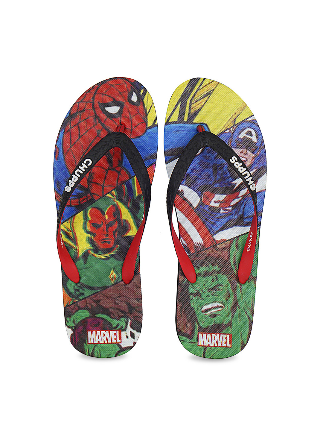 

CHUPPS Women Yellow & Red Printed Rubber Sustainable Thong Flip-Flops