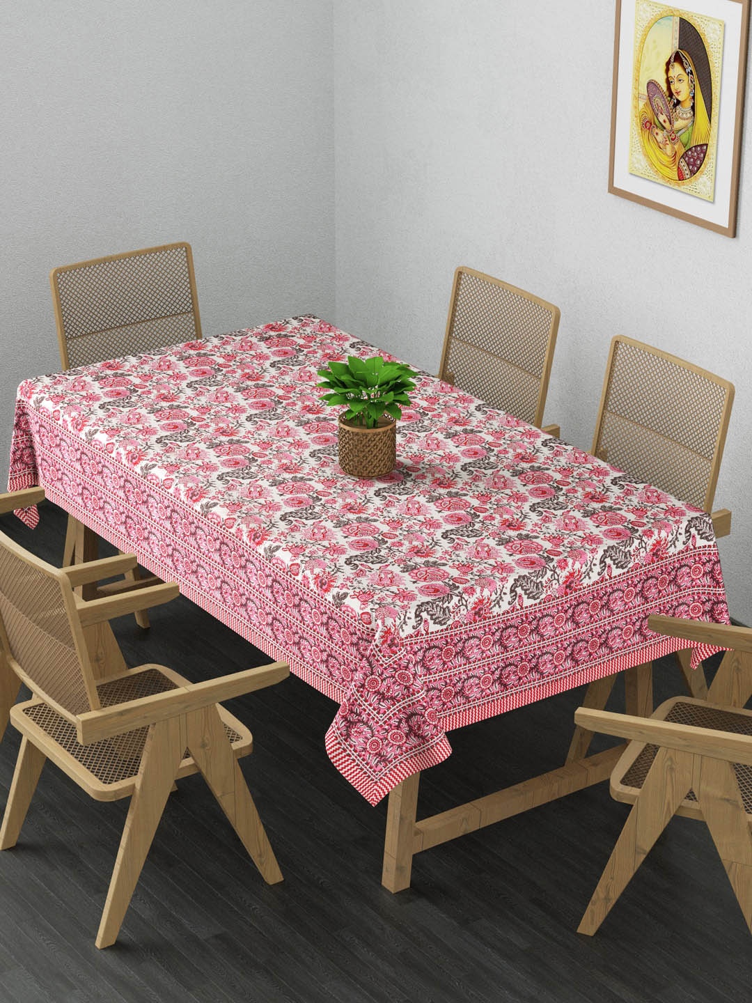 

Gulaab Jaipur Pink Printed Rectangle Cotton Table Covers