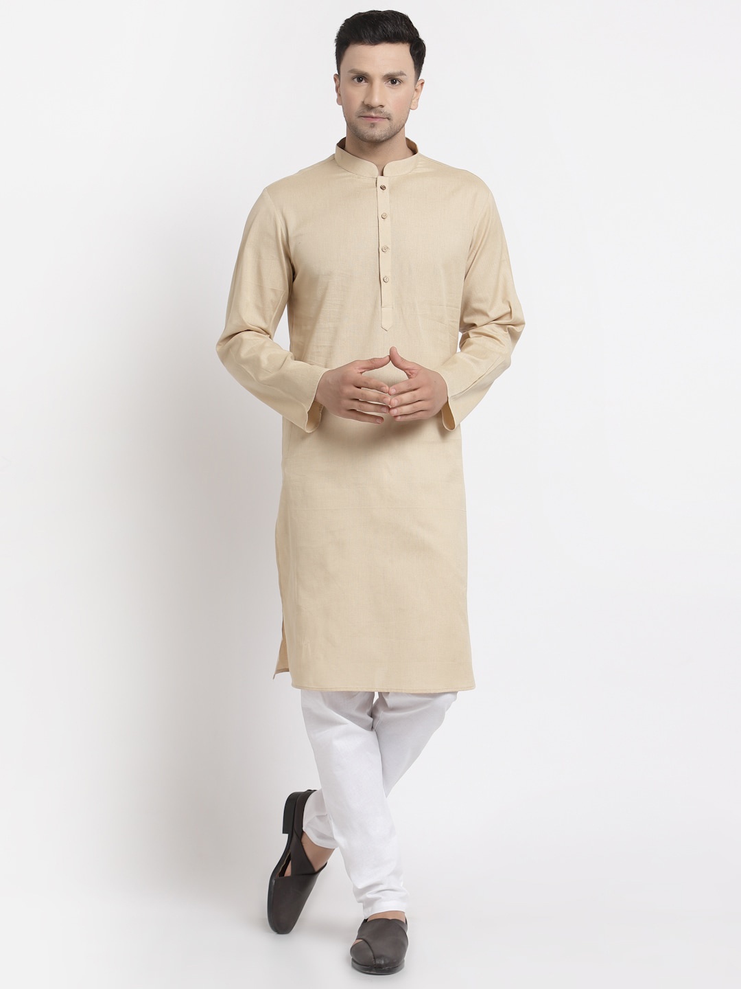 

MOHANLAL SONS Men Beige Thread Work Kurta