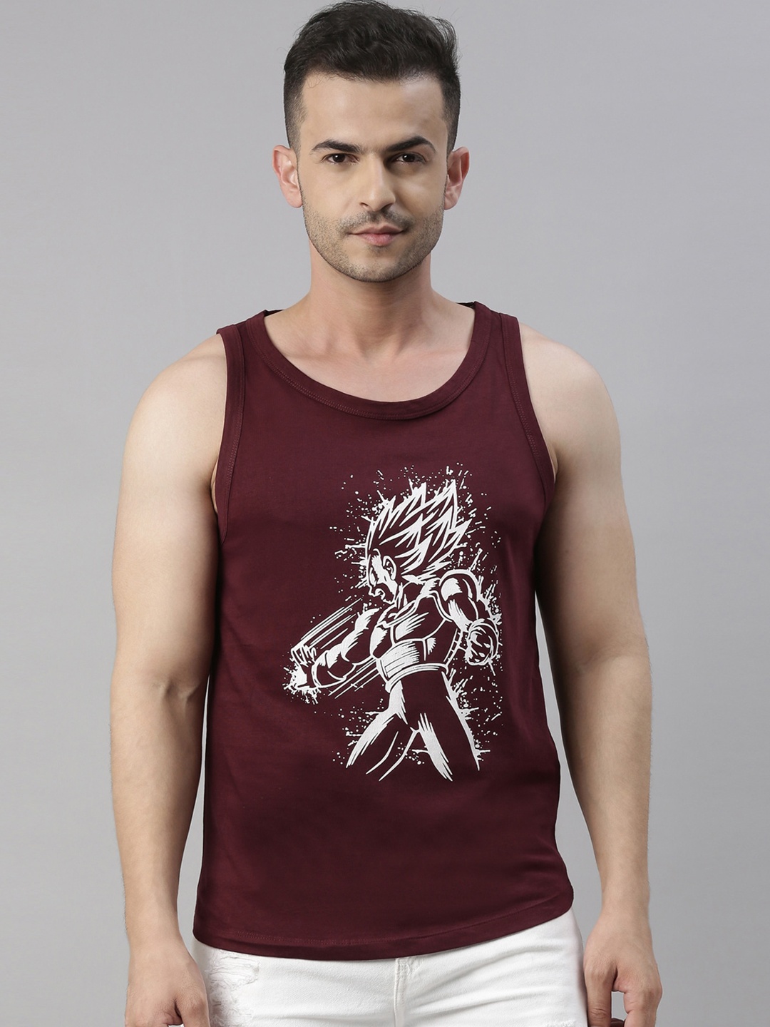 

Bushirt Men Maroon Typography Printed Raw Edge T-shirt