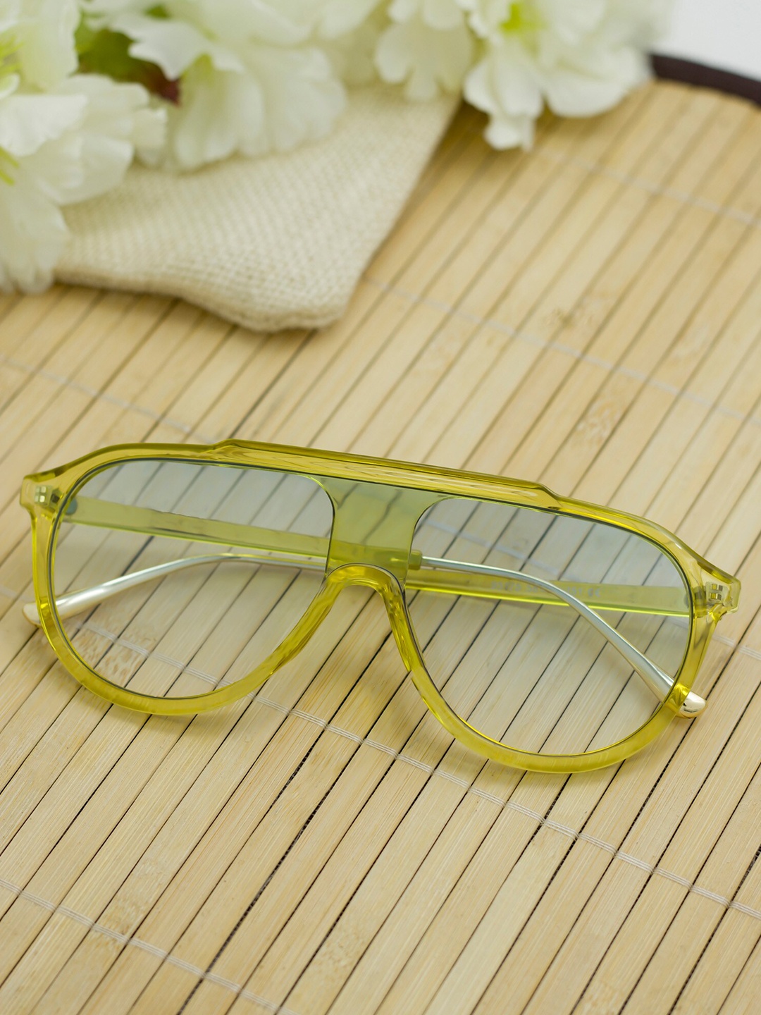 

Bellofox Women Blue Lens & Yellow Oversized Sunglasses BS1863-0522-Blue